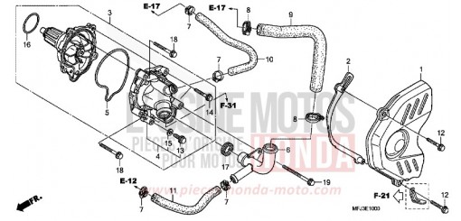 POMPE A EAU CBR600RR8 de 2008